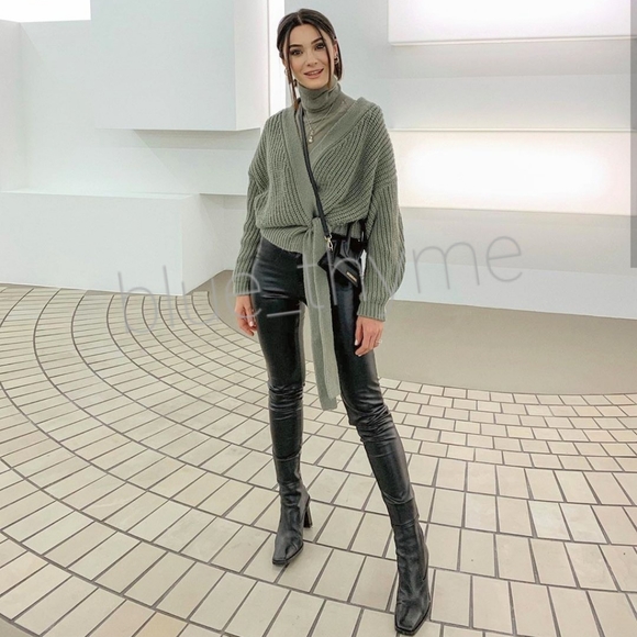 Zara Tops - Zara WRAP Belted Cropped Cardigan
